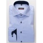 Рубашка Eterna MODERN FIT Non Iron с длинным рукавом синего цвета