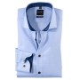 Голубая бизнес рубашка OLYMP Body (Slim) Fit