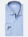 Бизнес рубашка Seidensticker голубого цвета Slim FIT Non Iron