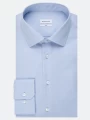 Голубая рубашка Seidensticker структурированная ткань Slim Fit длинный рукав Non Iron
