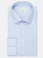 Голубая бизнес рубашка Seidensticker структурированная ткань Regular (Modern) FIT Non Iron