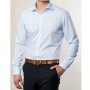 Мужская сорочка Eterna MODERN FIT удлиненный рукав 68 см голубого цвета