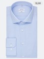 Голубая бизнес рубашка Seidensticker Slim Fit длинный рукав Non Iron